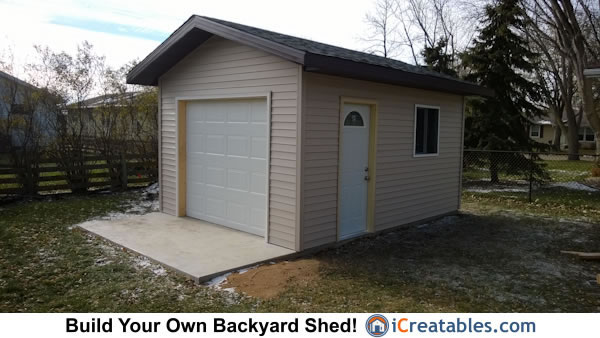 12x16 Shed Plans With Garage Door icreatables