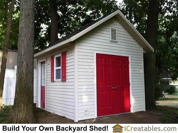 10x12 Garden storage shed plans by iCreatables.com 