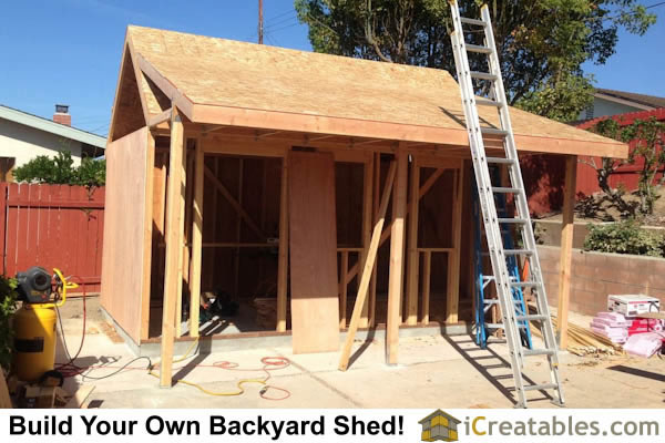 12x16 modern shed plans build your backyard office space!