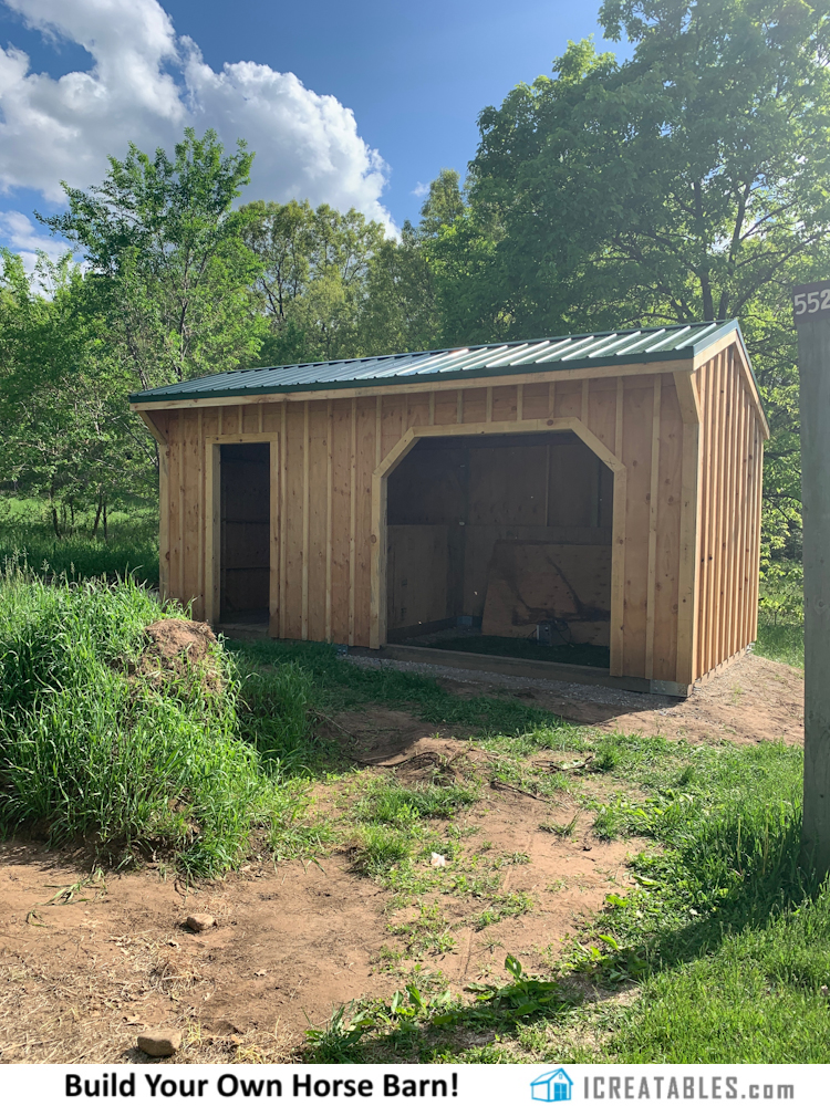 10x20 Run In shed with tack room
