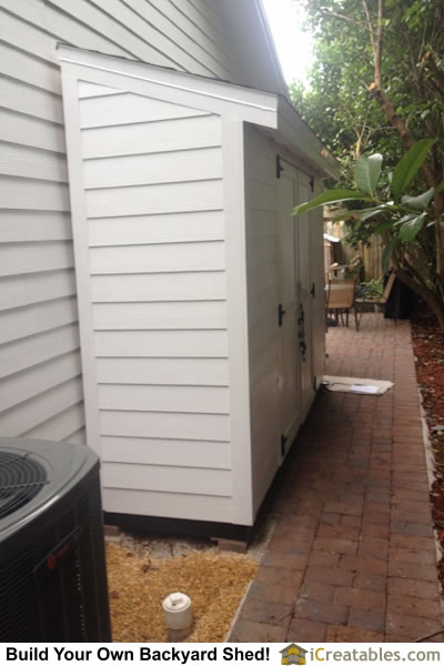 3x12 lean to shed along side of house