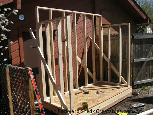 lean to shed walls attached to shed floor