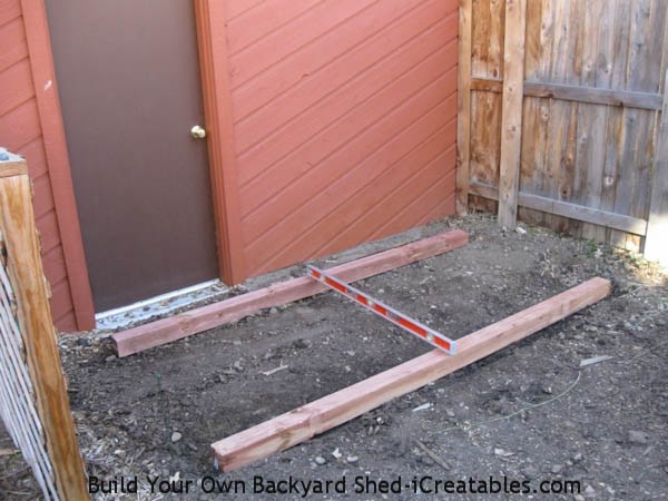  skids. Use a level and tape measure to get the skids level with each