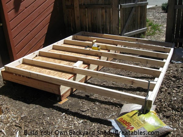 wall framing for the lean to shed