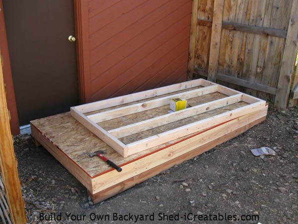 frame end walls for lean to shed