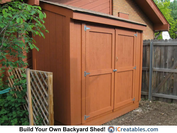 4x8 Lean To Shed Plans | Storage Shed Plans | icreatables.com