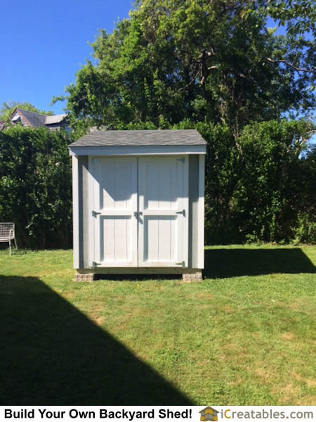 Completed backyard lean to shed design.