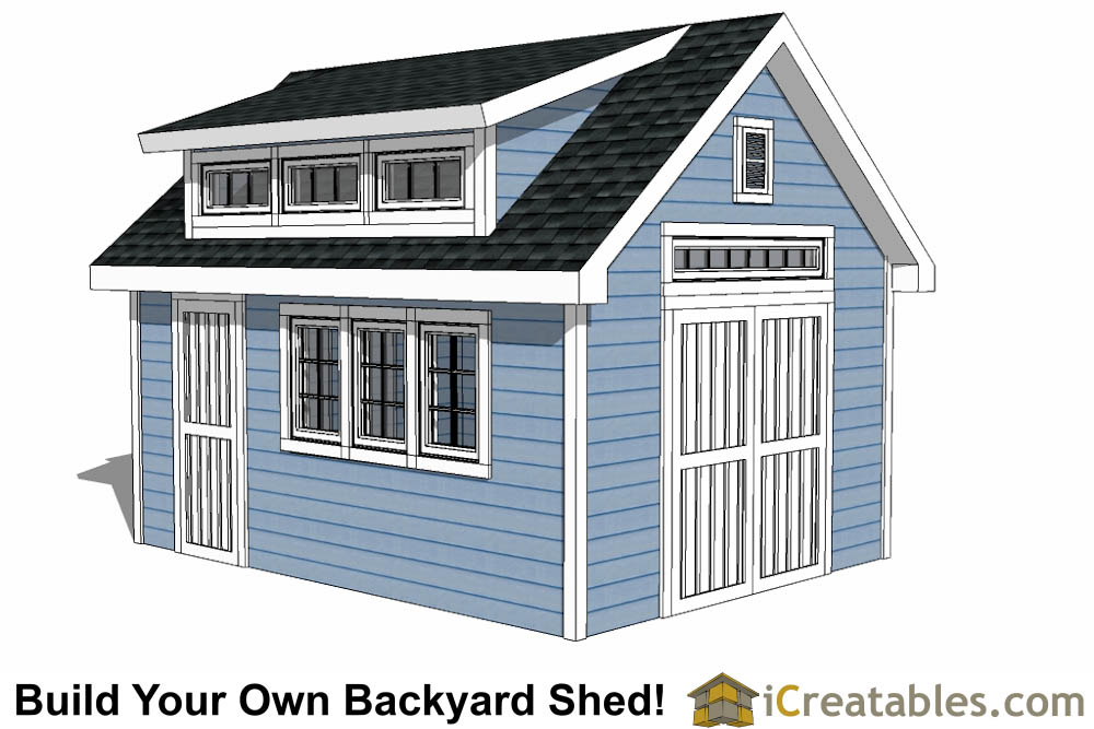 10x16 Shed Plans With Dormer | iCreatables.com