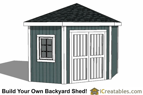 10x10 5 Sided Corner Shed Plans