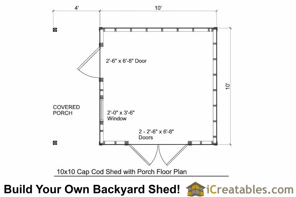 10x10 Cape Cod Shed Plans| New England Shed