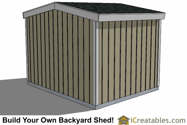 10x10 Short Shed Plans | Under 8 Foot Shed