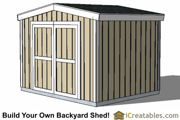 10x10 Short Shed Plans Under 8 Foot Shed