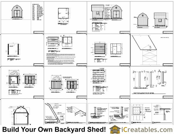 Example Of The 10x10 Gambrel Barn Shed Plans.