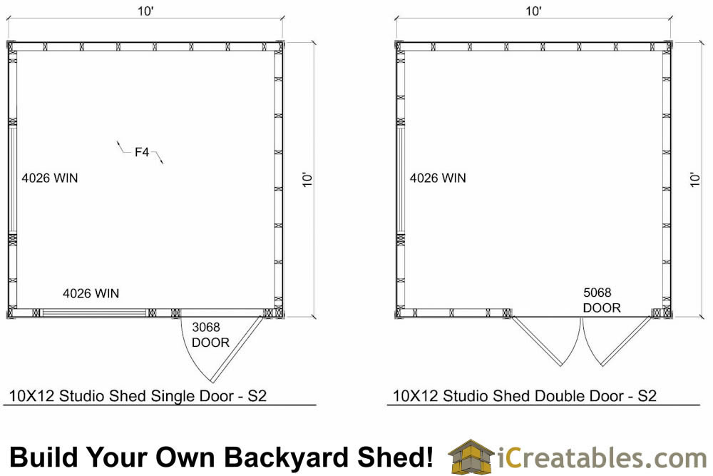 10x10 Studio Shed Plans 10x10 Office Shed Plans Modern ...