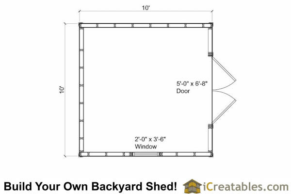 10x10 traditional victorian garden shed plans