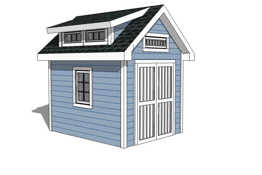 10x12 shed with dormer plan