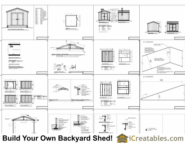 10x10 Lean To Storage Shed Plans I nclude The Following 10x10 shed plans | backyard shed | Storage Shed Plans | icreatables