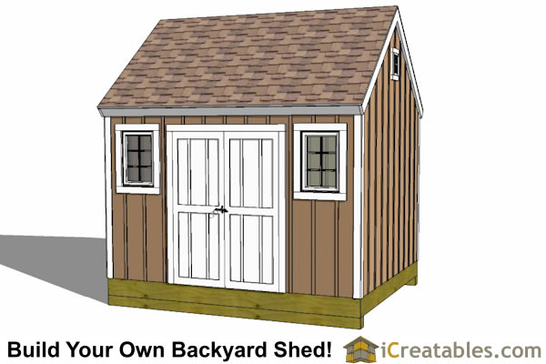 10x12 colonial shed with large door