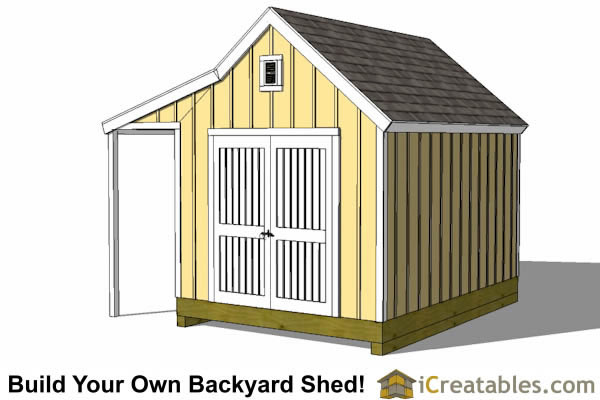 10x12 Colonial Shed With Porch Plans Icreatables SHEDS