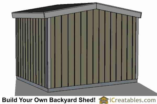 10x12 8 Foot Tall Shed Plans | 8' Tall Storage Shed Plans 