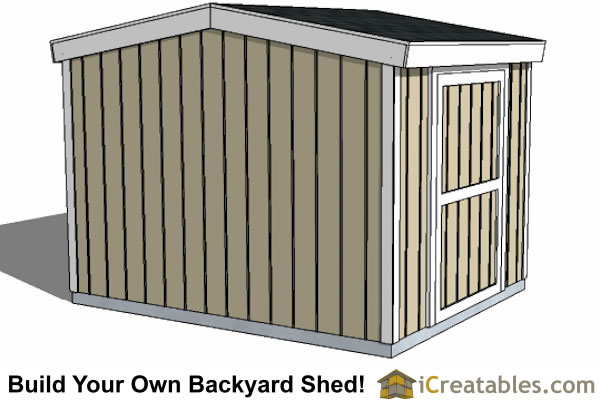 10x12 Short Shed Plans | 8' Tall Storage Shed Plans | iCreatables