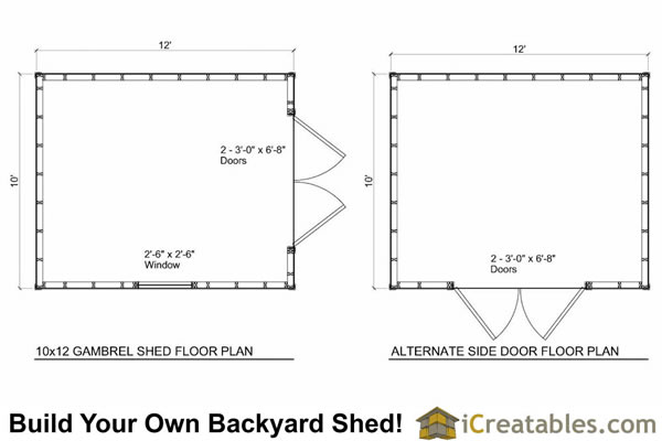 10x12 Barn Shed Plans | Gambrel Shed Plans