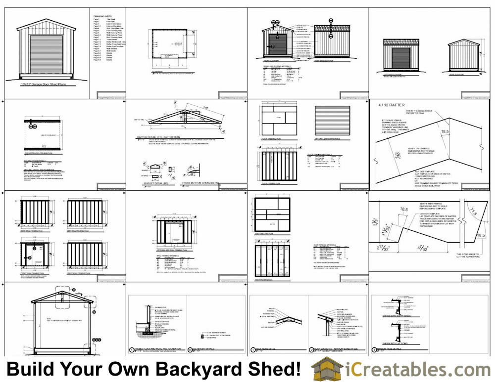 10x12 shed with garage door plans