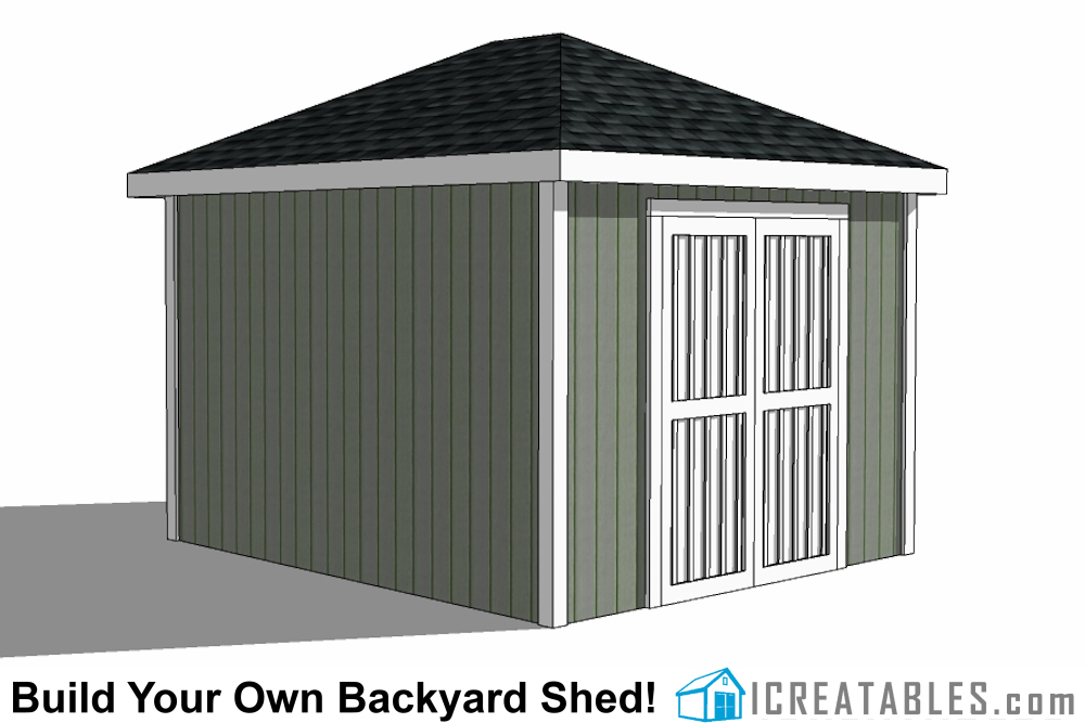 10x12 hip roof shed plans