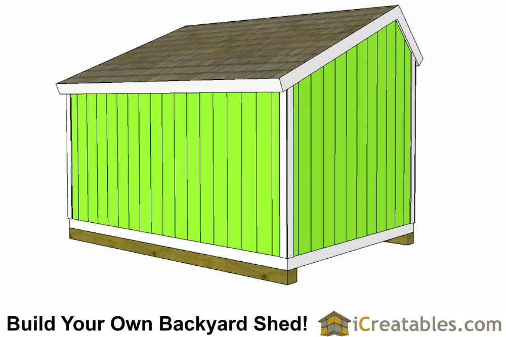 10x12 Salt Box Shed Plans | Saltbox Storage Shed 