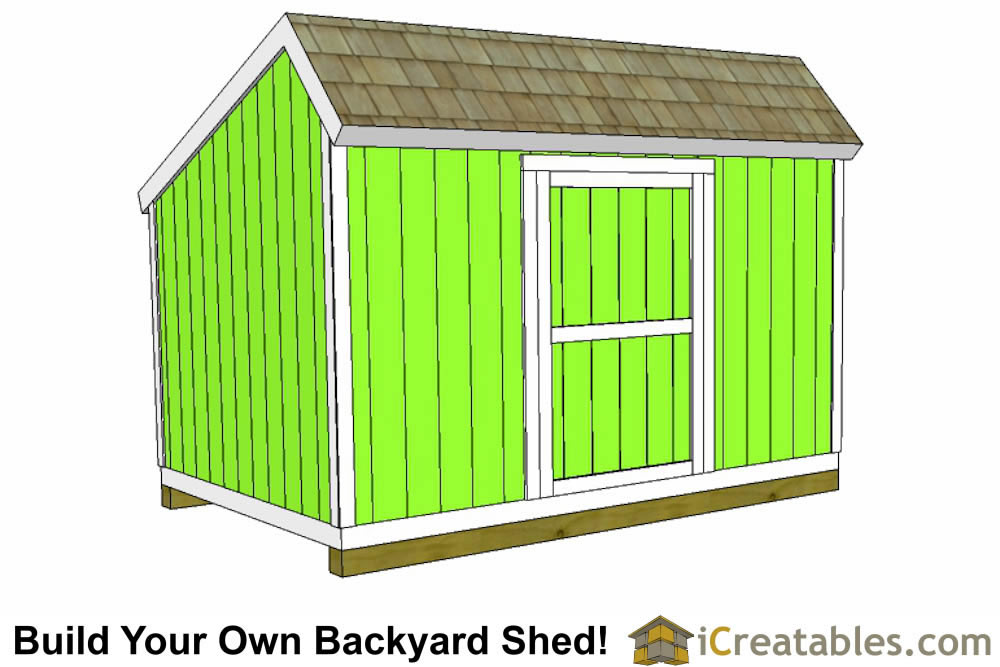 10x12 colonial shed with large door