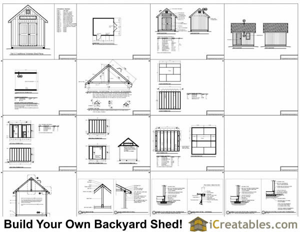 10x12 Traditional Victorian Garden Shed Plans | iCreatables.com