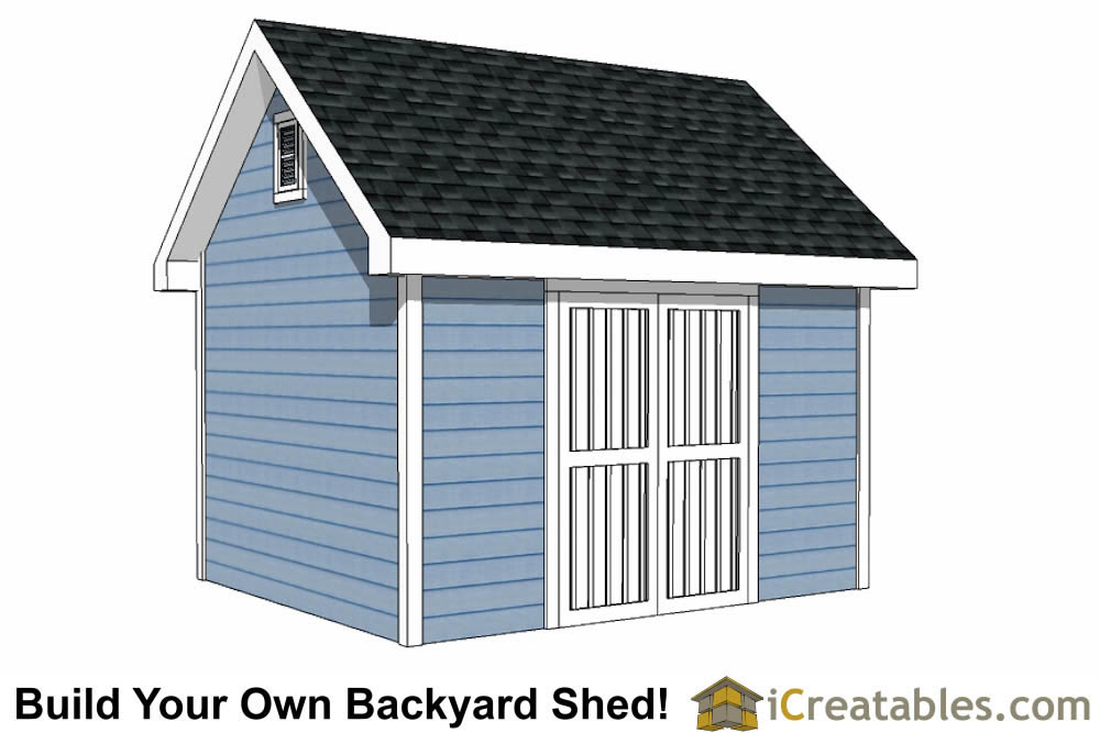 10x12 Traditional Victorian Garden Shed Plans 