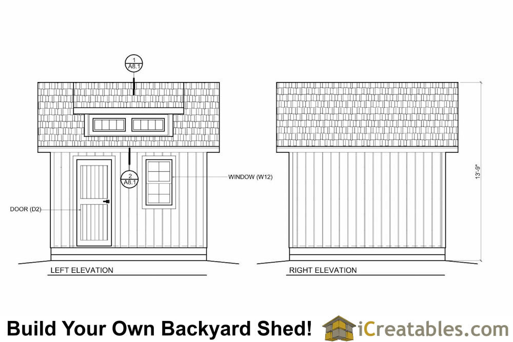 10x12 Shed Plans With Dormer iCreatables.com