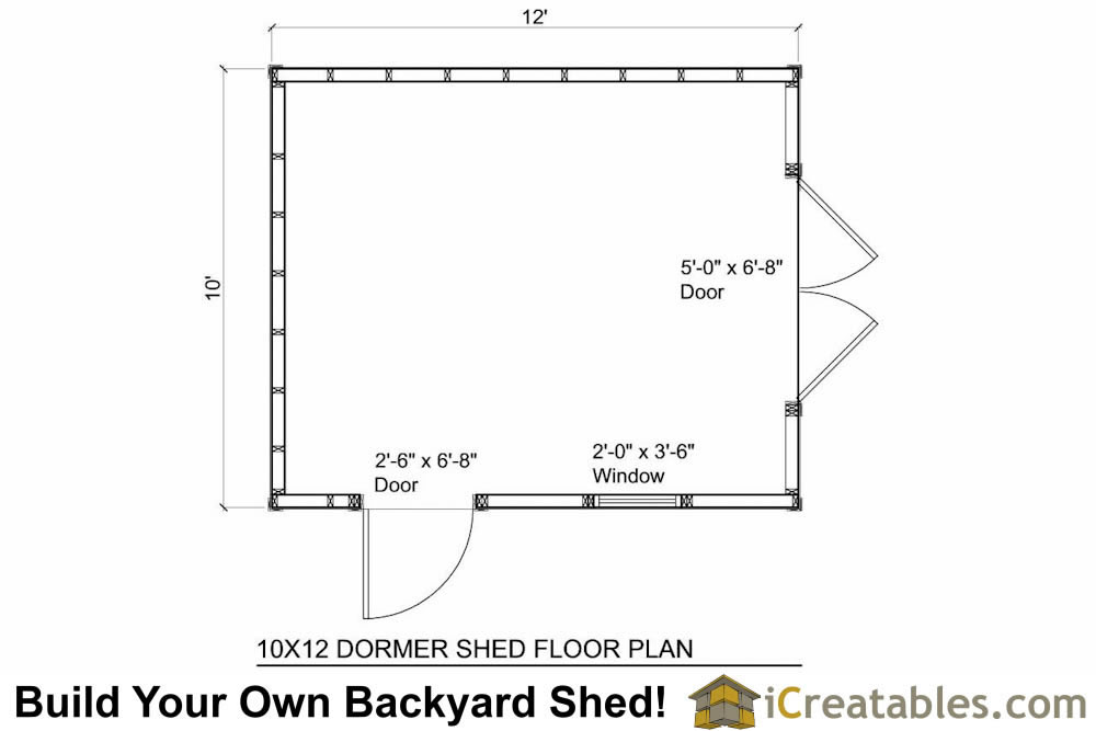 10x12 shed plans with dormer icreatables.com