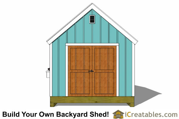 The 10x12 Cape Cod shed plans include: