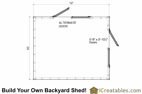 10x12 shed plan floor plan