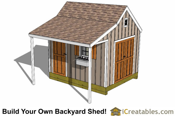 10x12 Shed Plans With Porch  Cape Cod Shed  New England Shed 