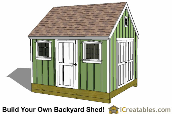 10x12 colonial style garden shed plans