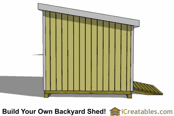 Optional door configurations included with the lean to shed plans