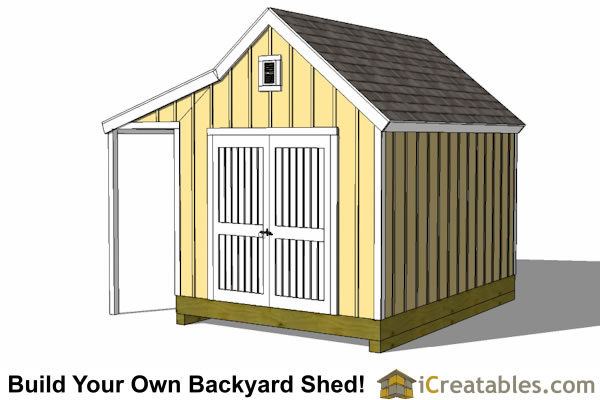 10x14 Colonial Shed With Porch Plans Icreatables SHEDS