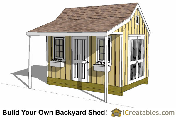 10x14 Shed Plans - Large DIY Storage Designs - Lean To Sheds