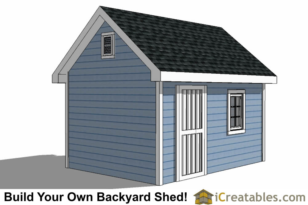 10x14 Traditional Victorian Garden Shed Plans 