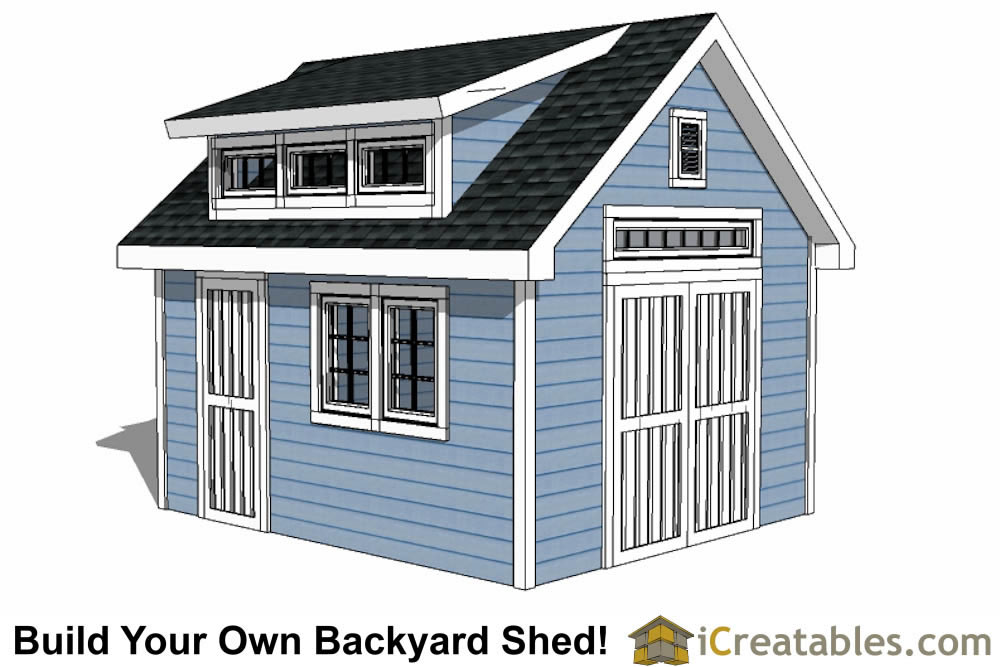 10x14 Shed Plans With Dormer | iCreatables.com