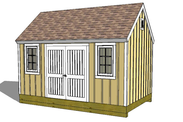 10x16 Colonial Shed Plans | Icreatables SHEDS