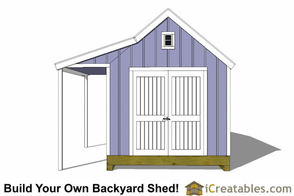 10x16 Colonial Shed with Porch Floor Plans