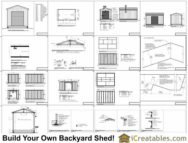 10x16 shed with garage door plans