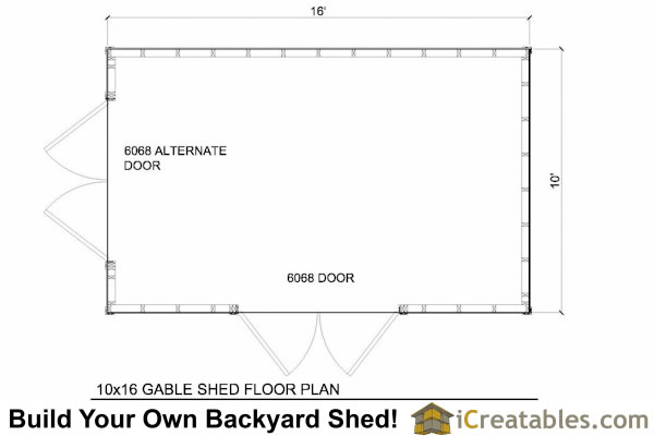 10x16 shed plans floor plan