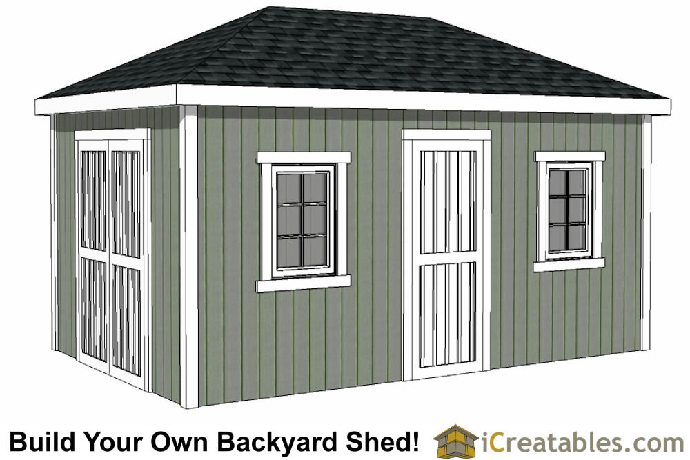 10x16 Hip Roof Shed Plans