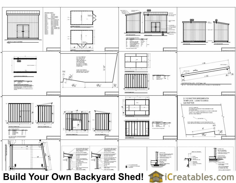 10x16 loft shed plans example