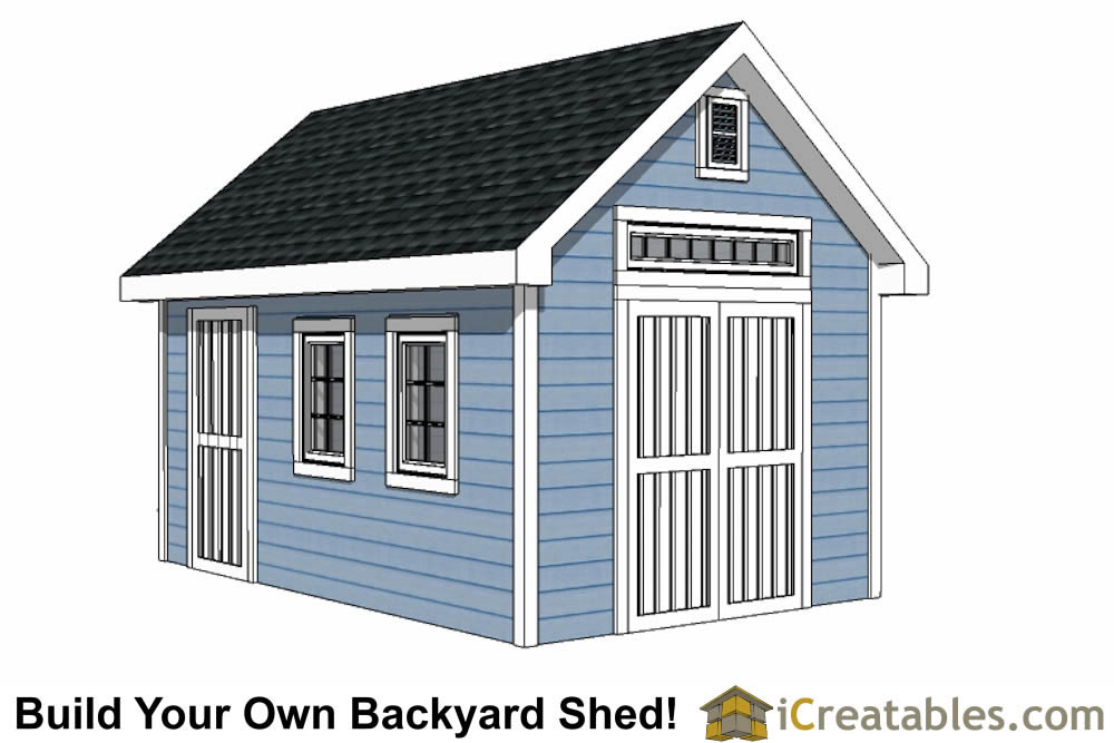 10x16 new england style garden shed plans
